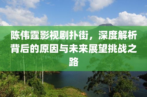 陈伟霆影视剧扑街，深度解析背后的原因与未来展望挑战之路