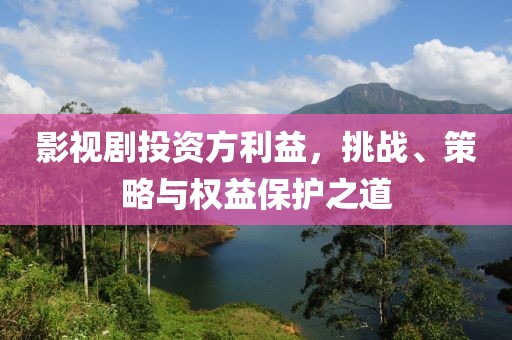 影视剧投资方利益，挑战、策略与权益保护之道