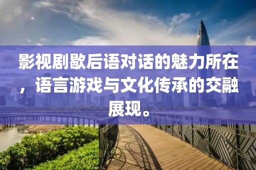 影视剧歇后语对话的魅力所在，语言游戏与文化传承的交融展现。