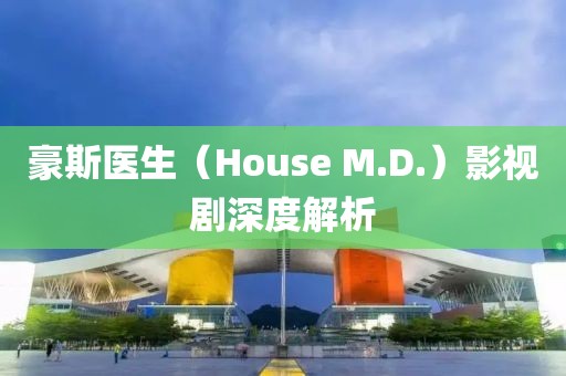 豪斯医生（House M.D.）影视剧深度解析