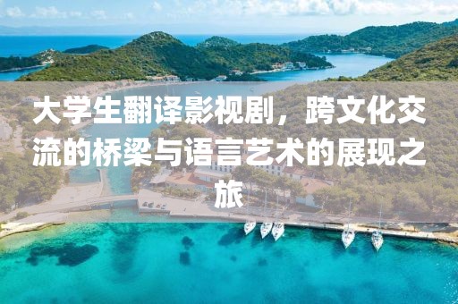 大学生翻译影视剧，跨文化交流的桥梁与语言艺术的展现之旅