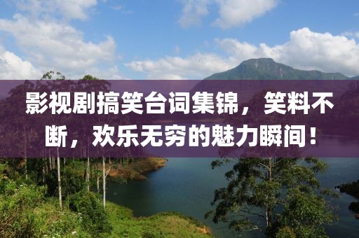 影视剧搞笑台词集锦，笑料不断，欢乐无穷的魅力瞬间！